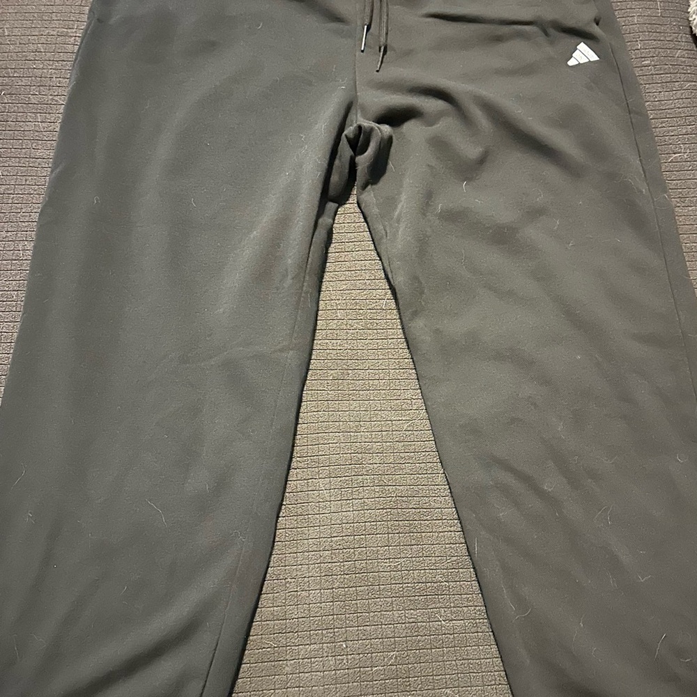 Adidas black straight leg sweatpants. Size M.